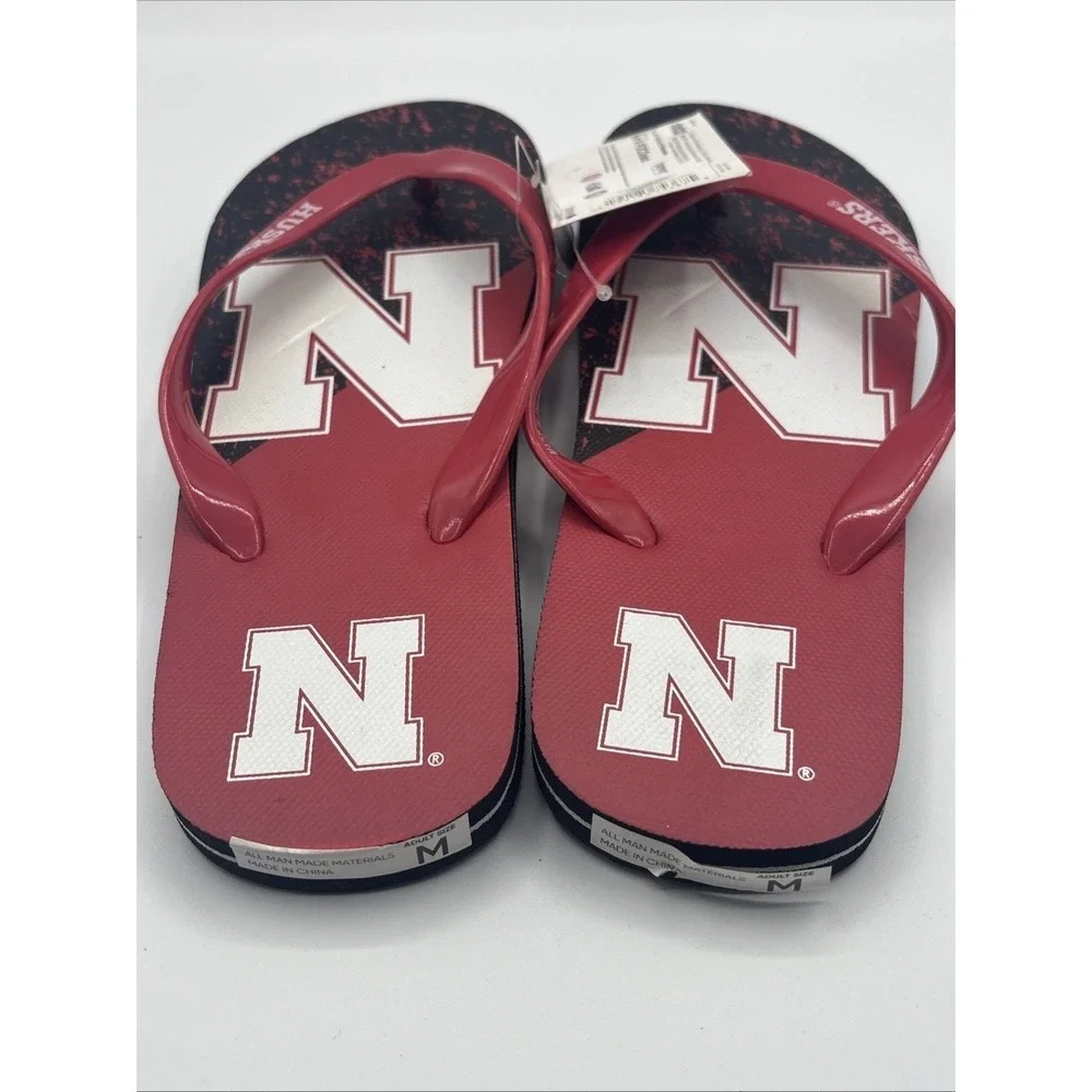 Foco Nebraska Cornhuskers Unisex Flip Flops Size Adult Medium